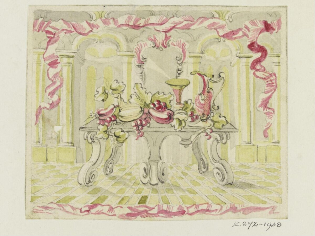 Still Life Sketch of Fruit on Table