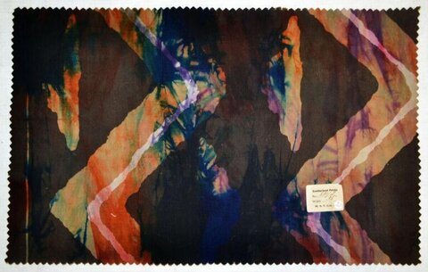 Vintage Abstract Dyed Fabric Swatch