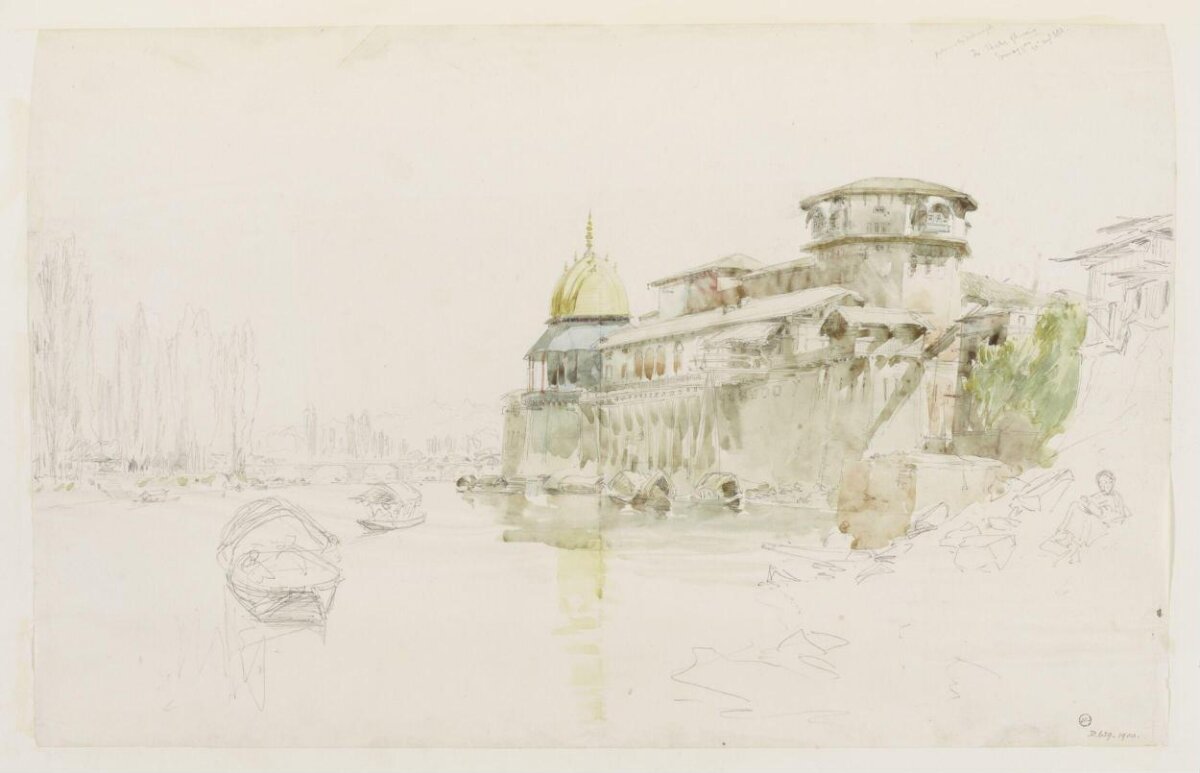 Watercolor Sketch of Riverfront Dome Building