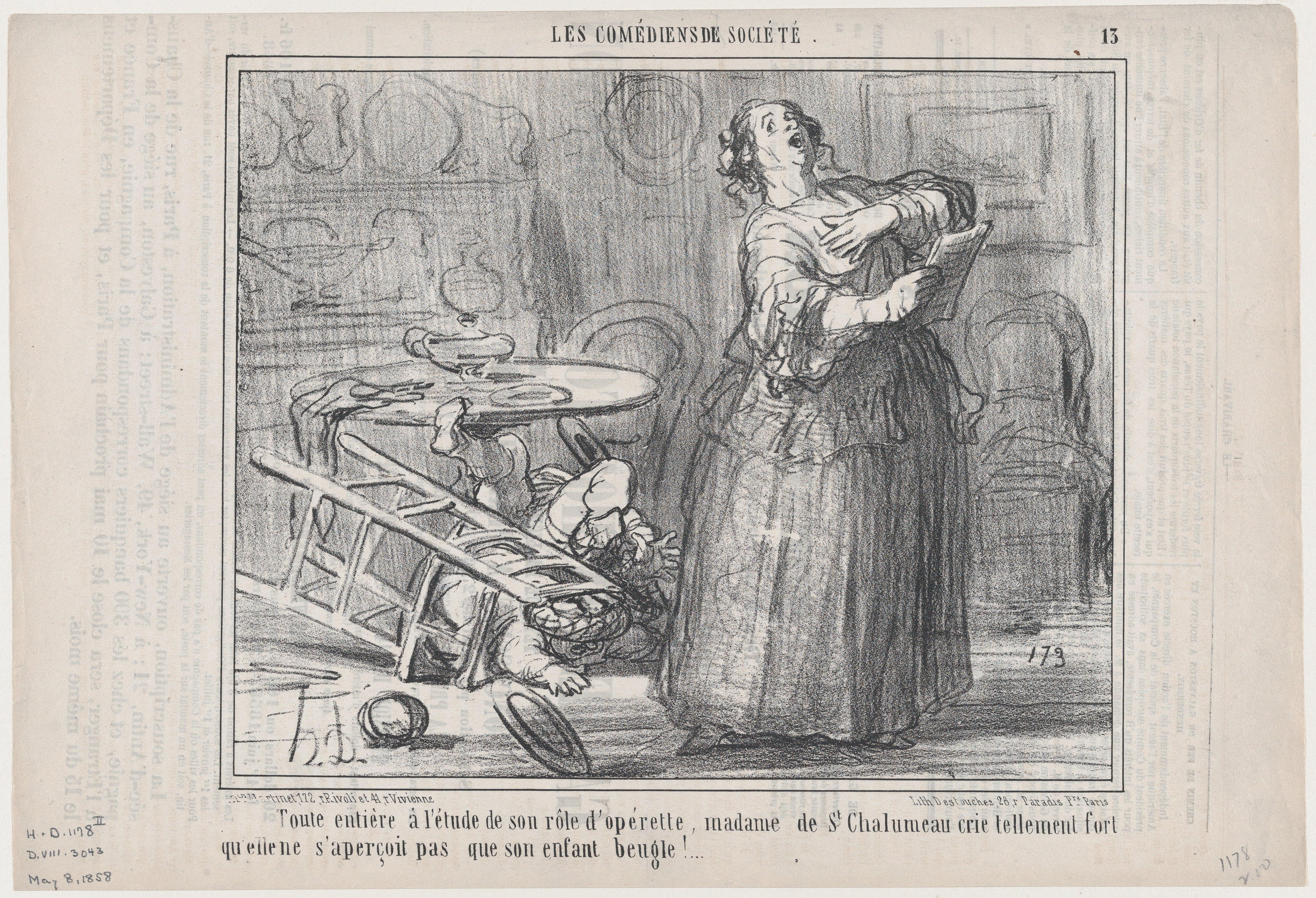 Satirical Cartoon of Singing Actress