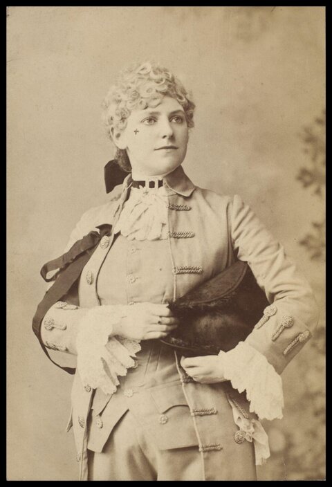 Vintage Portrait of Actress in Male Costume