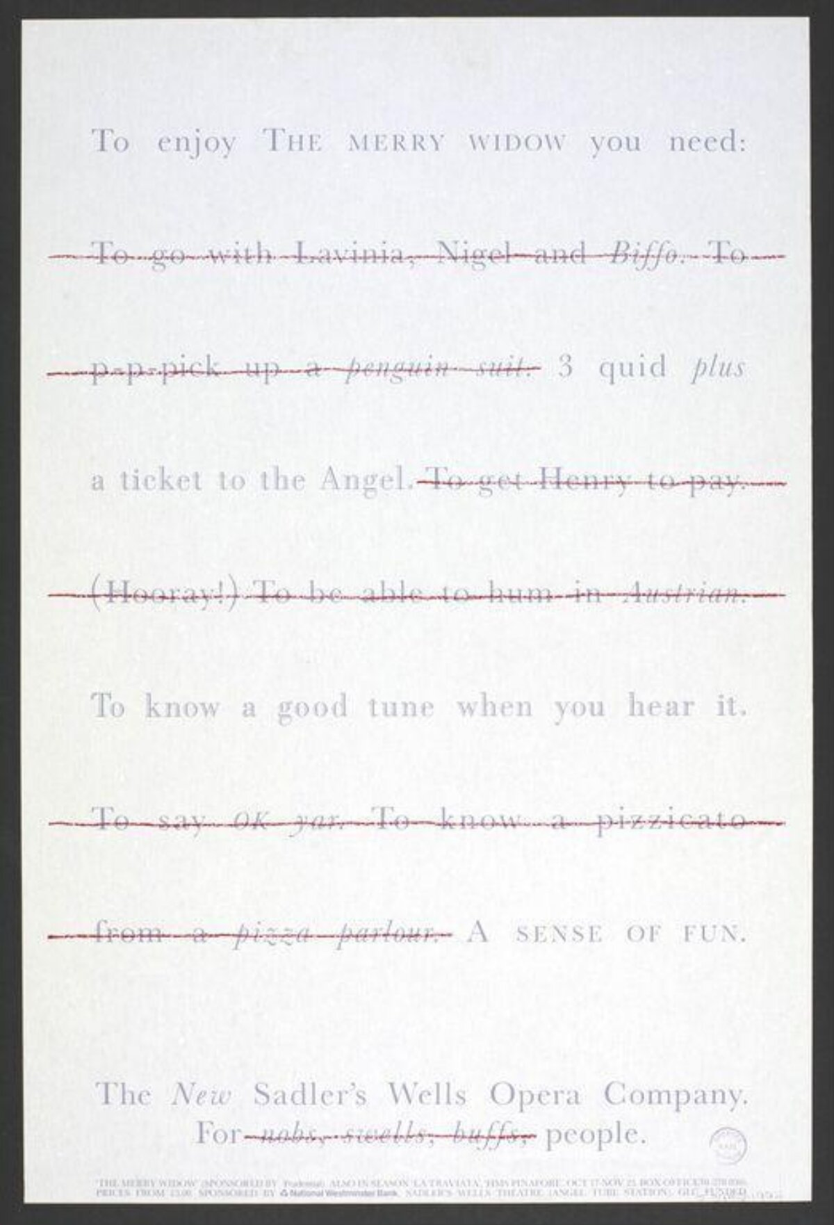The Merry Widow Opera Poster