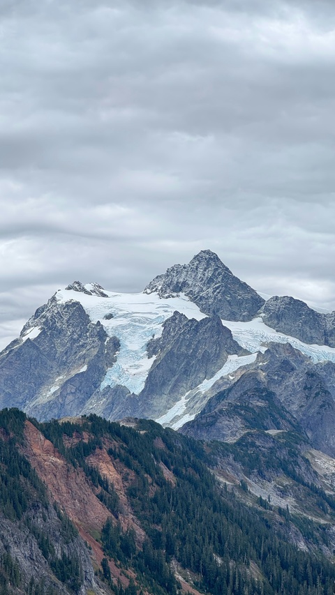 Glacier Capped Mountain Landscape