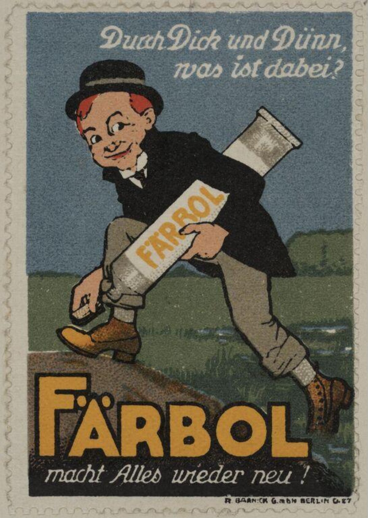 Vintage German Färbol Advertisement Poster