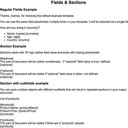 Fields & Sections