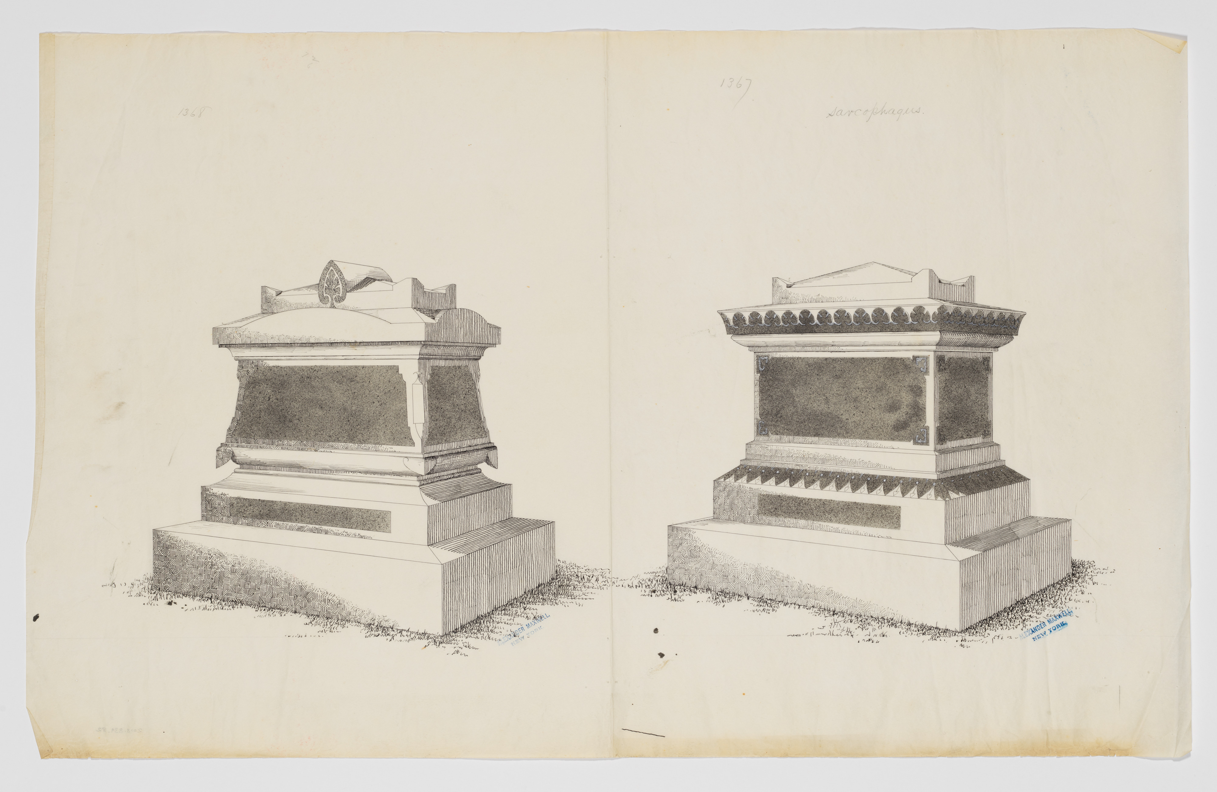 Two Sarcophagus Design Drawings