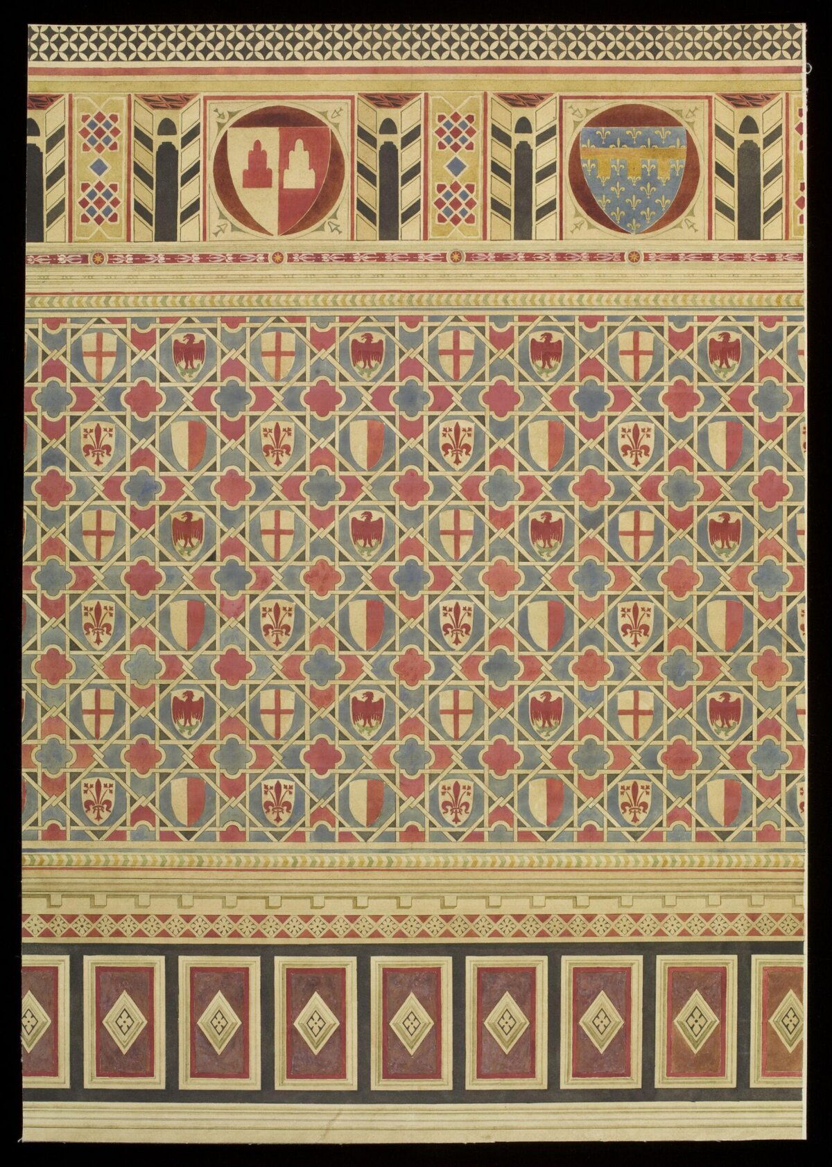 Medieval Heraldic Decorative Pattern