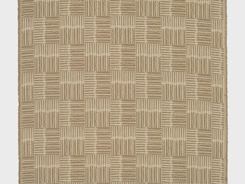 Woven Geometric Checkered Rug