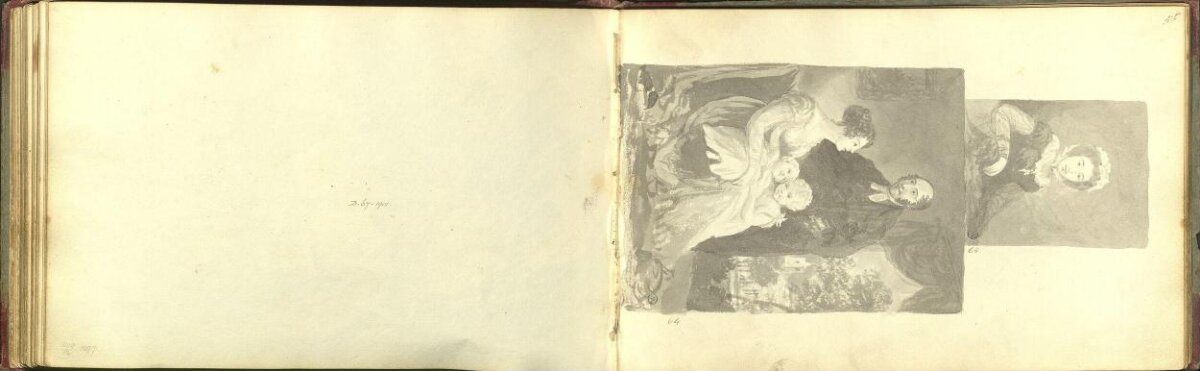 Open Album with Victorian Family Portraits