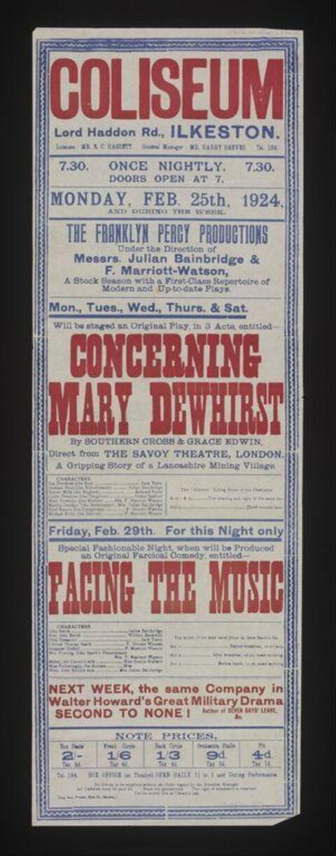 1924 Coliseum Theatre Playbill