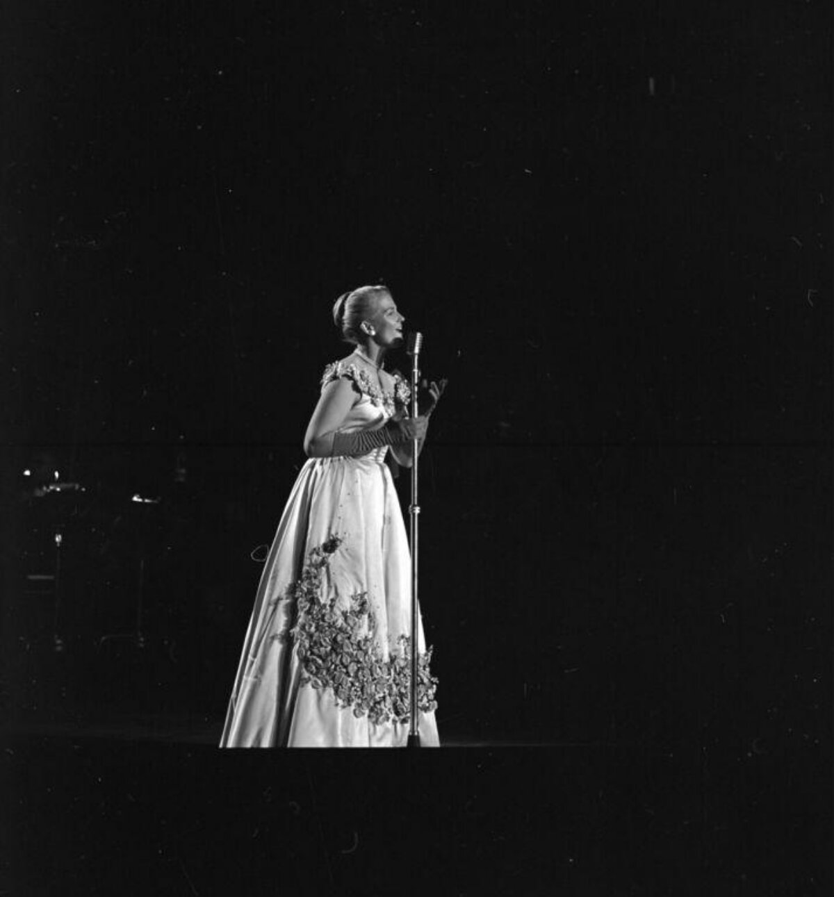 Female Singer Performing On Stage