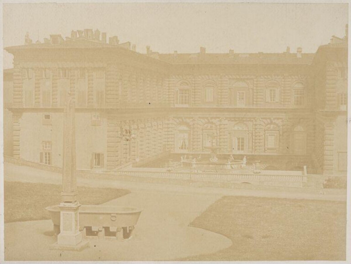 Sepia Photograph of Grand Palace Facade