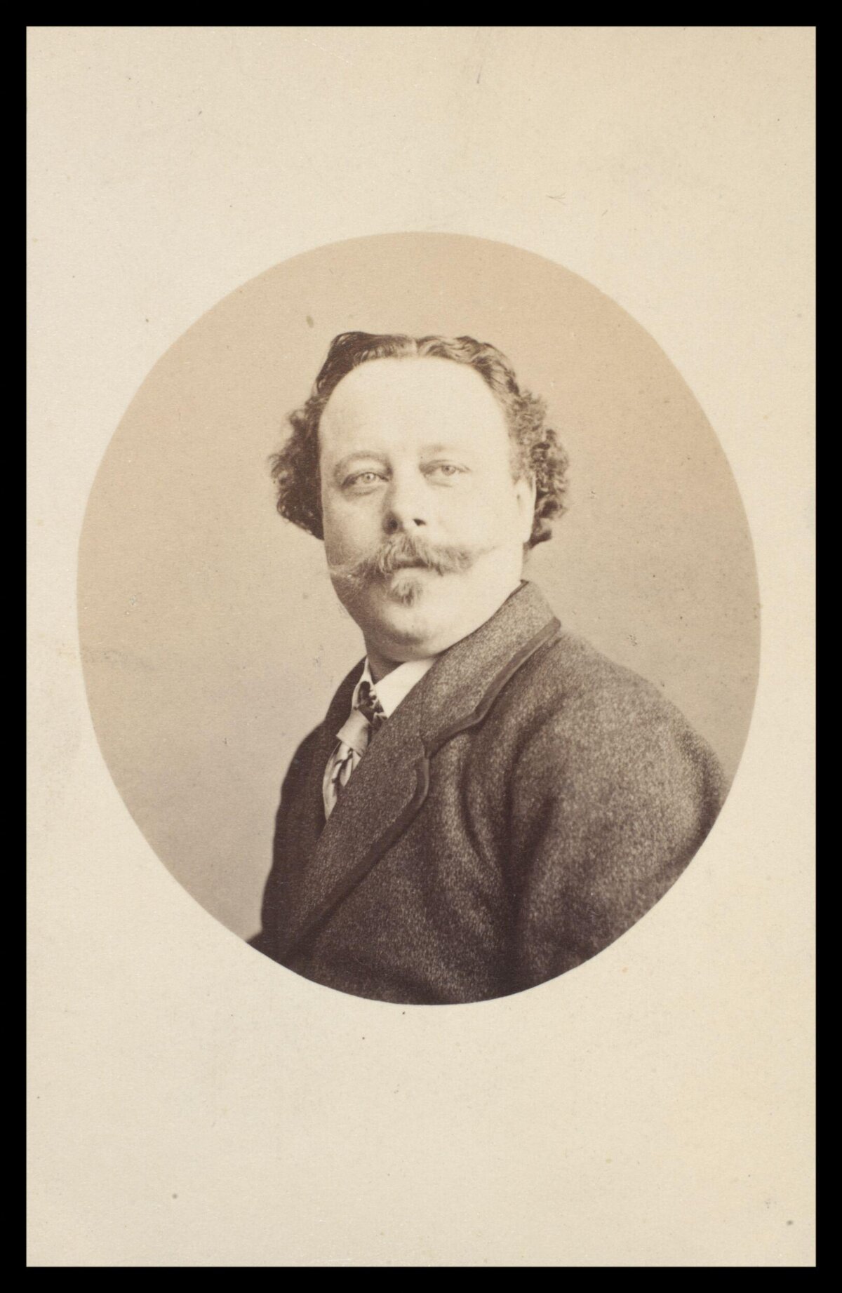 Vintage Oval Portrait of a Victorian Gentleman