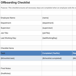 Offboarding Checklist