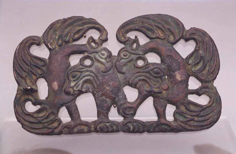 Ancient Bronze Double Beast Ornament