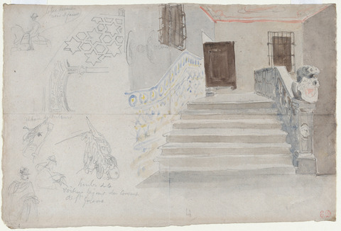 Sketch of Staircase with Studies