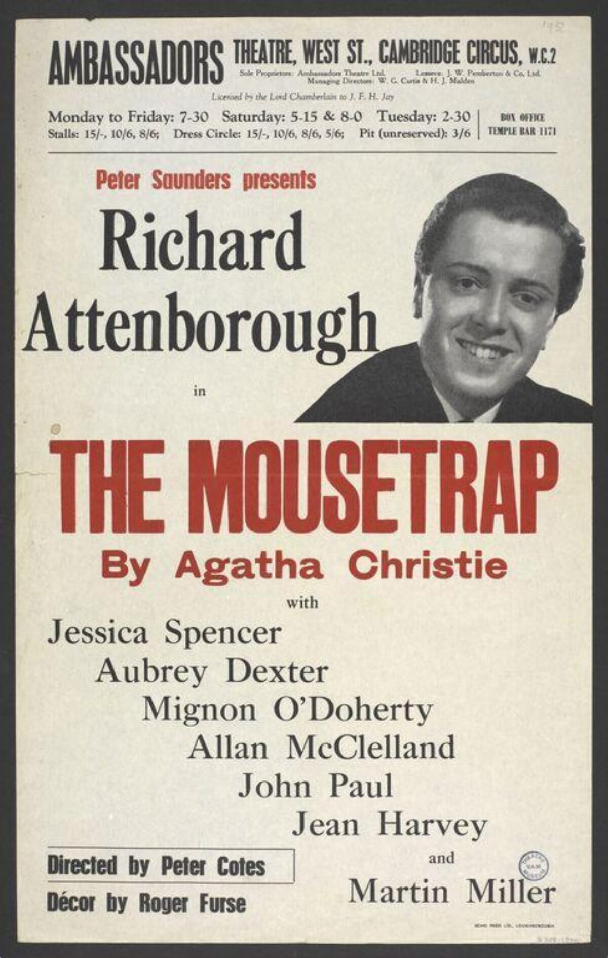 Vintage The Mousetrap Play Poster