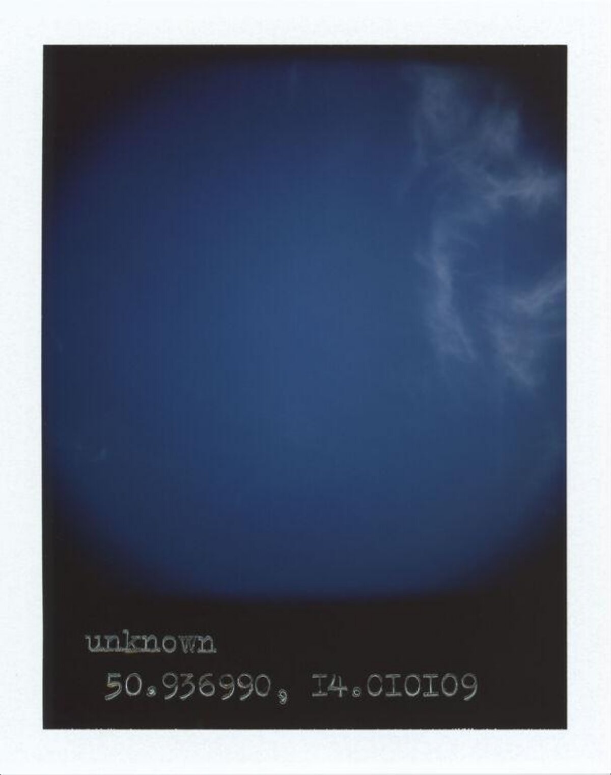Deep Blue Sky with Coordinates