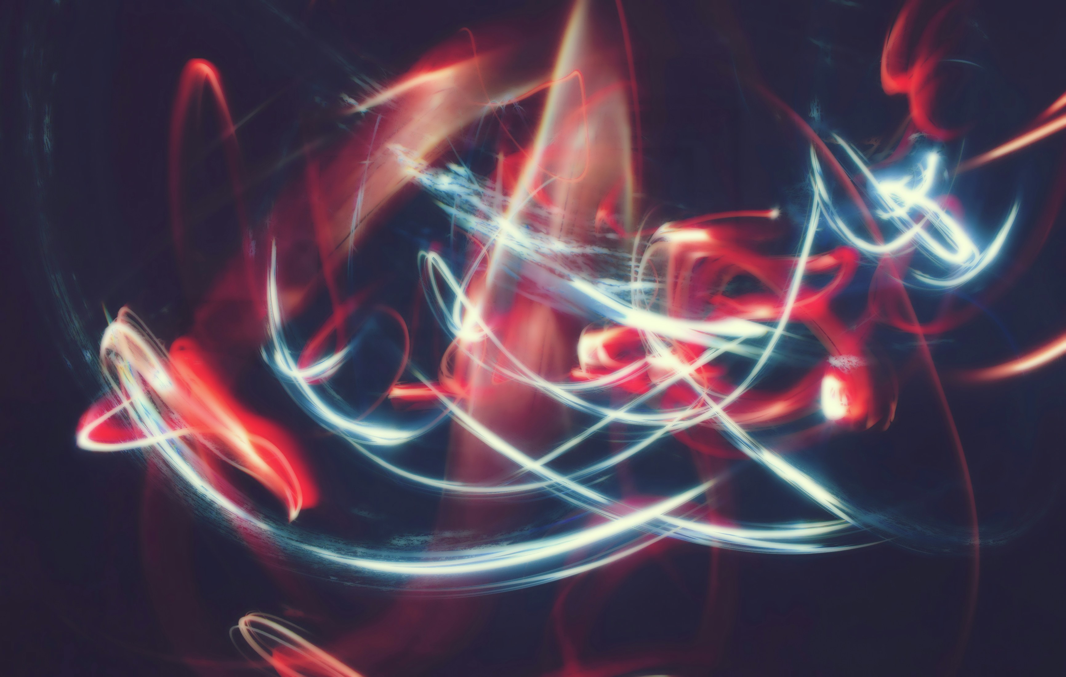 Abstract Red White Light Trails