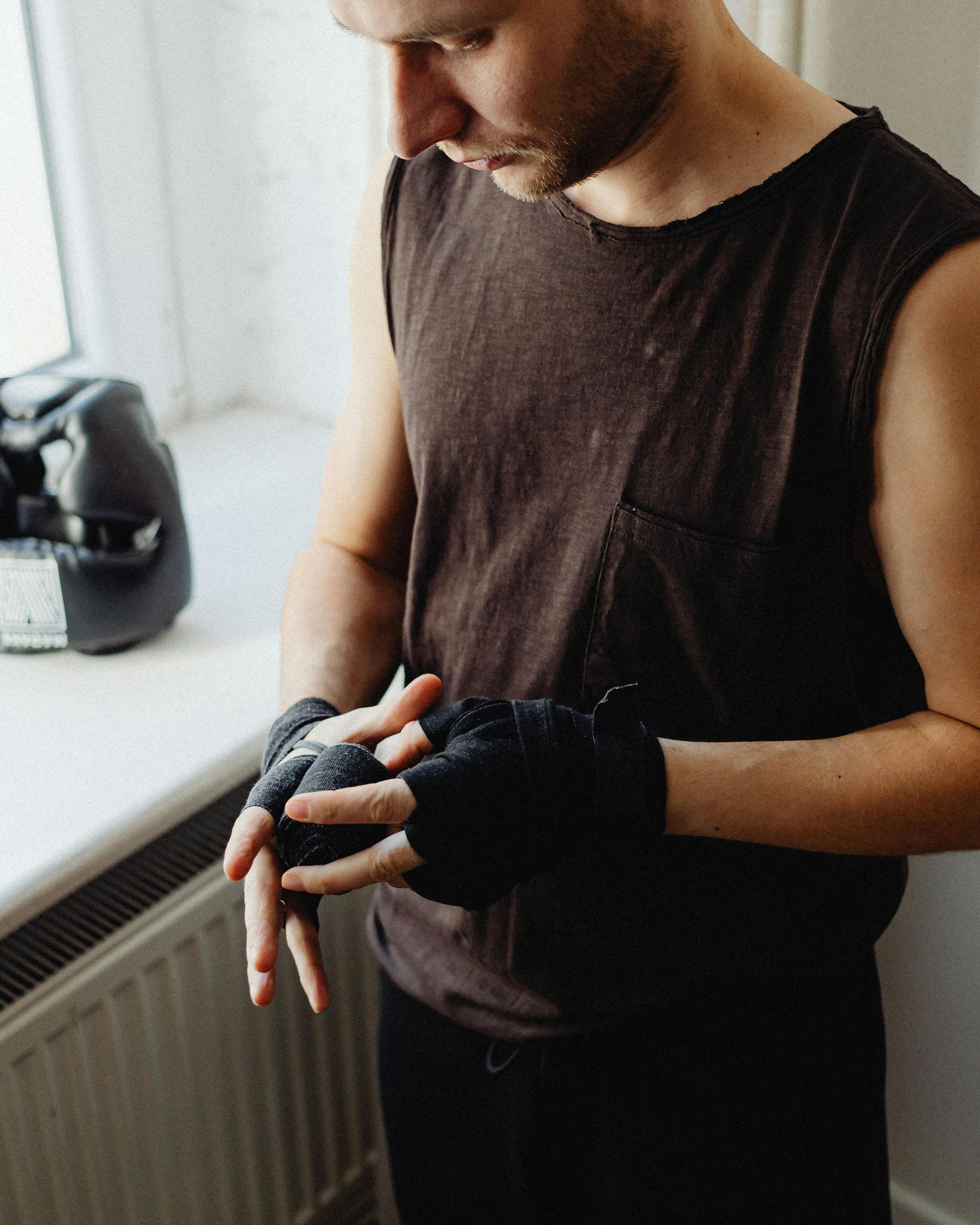 Boxer Wrapping Hands for Training