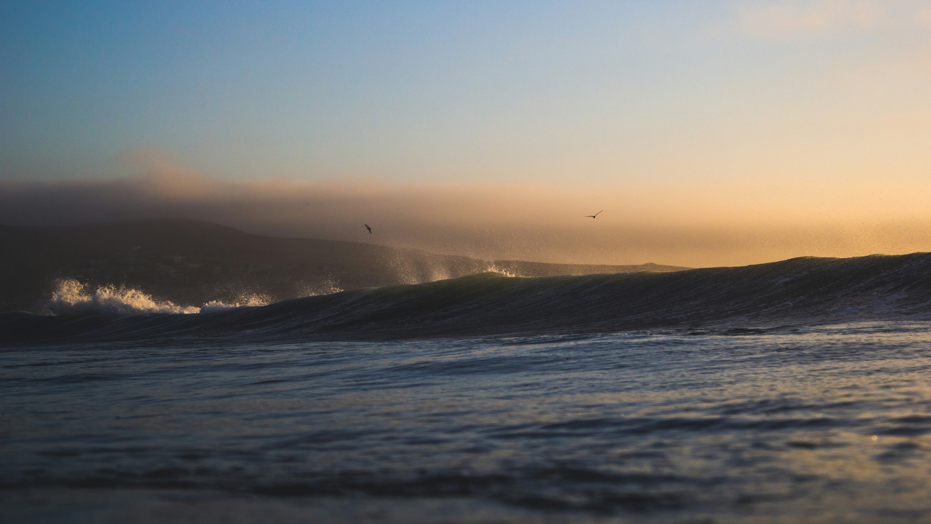 Rolling Sea Waves at Dawn