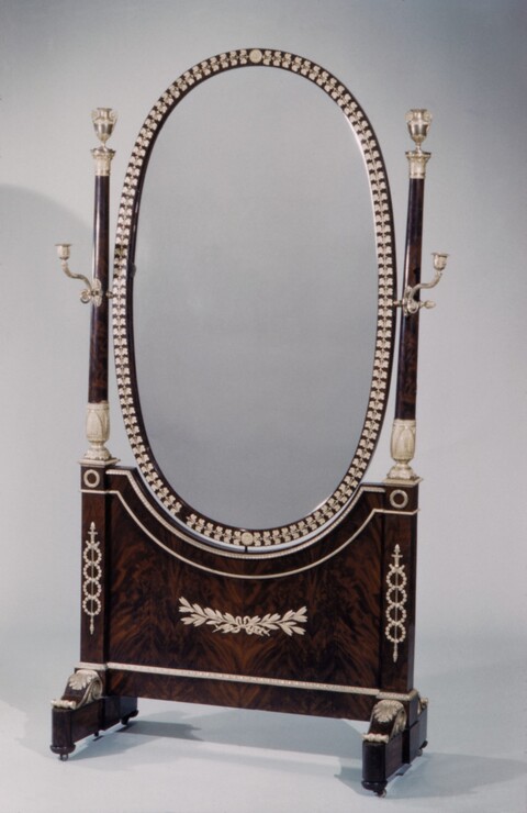 Ornate Antique Cheval Mirror