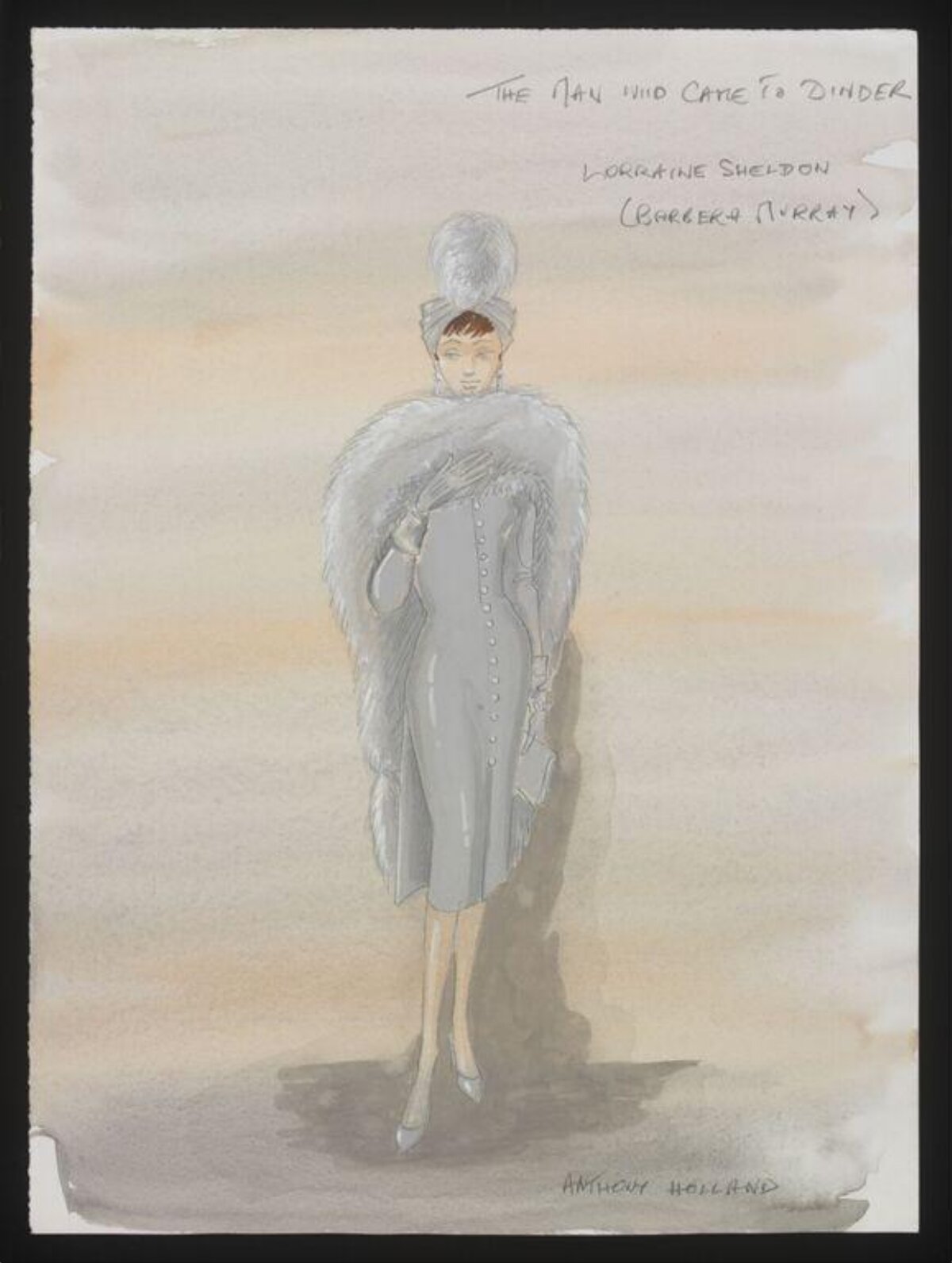 Watercolor Costume Design Sketch
