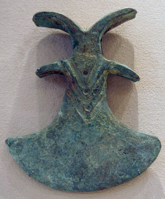 Ancient Patterned Bronze Axe