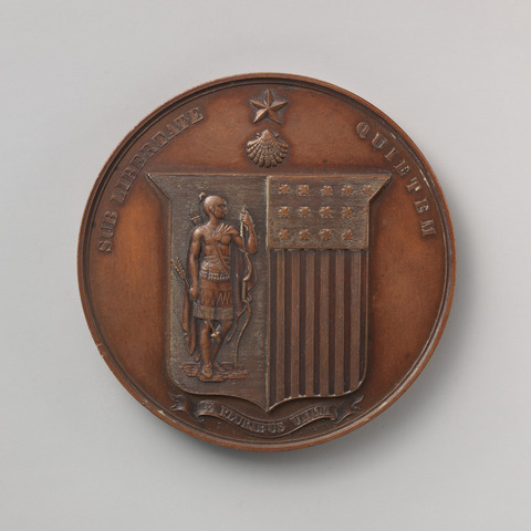 Antique Bronze American Commemorative Medallion