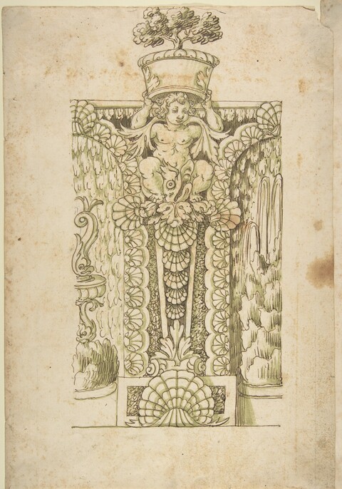 Baroque Style Decorative Panel Sketch