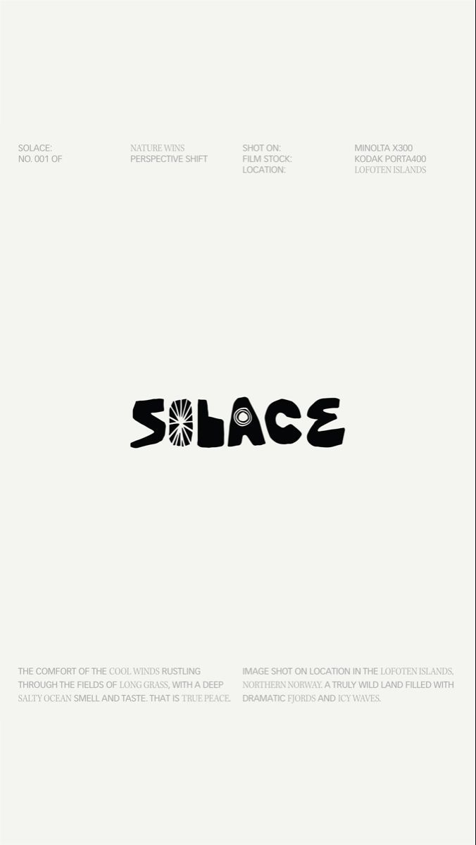 SOLACE Photography Project Credits Page