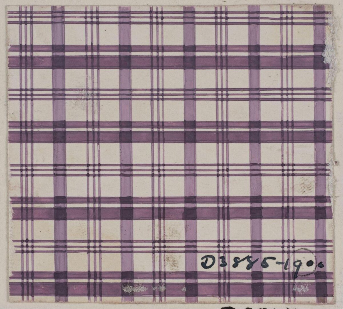 Vintage Purple Plaid Textile Design