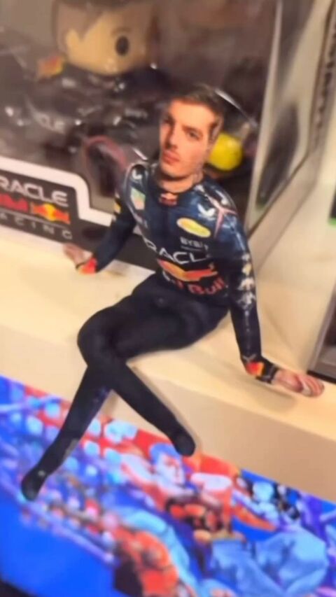 Max Verstappen Cardboard Cutout On Shelf