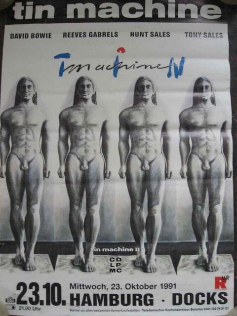 1991 Tin Machine Hamburg Concert Poster