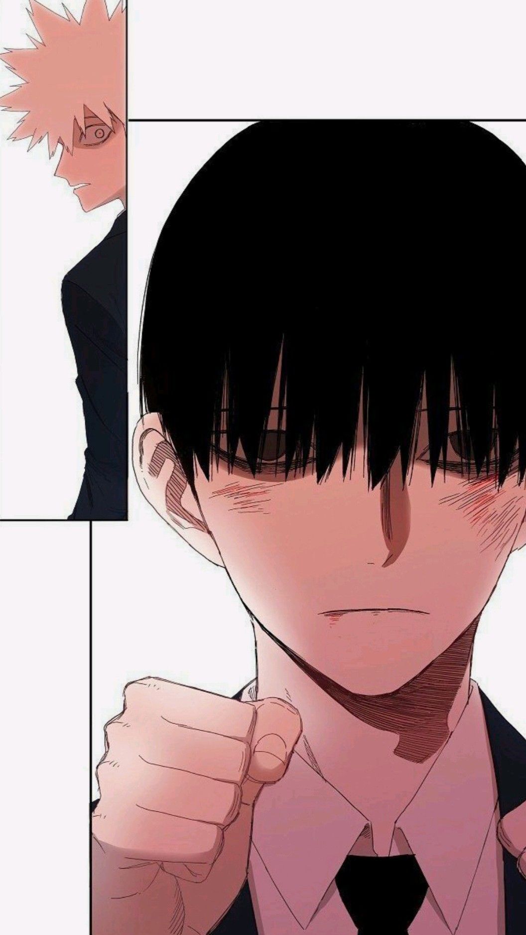 Two Male Characters In Manhwa Panel