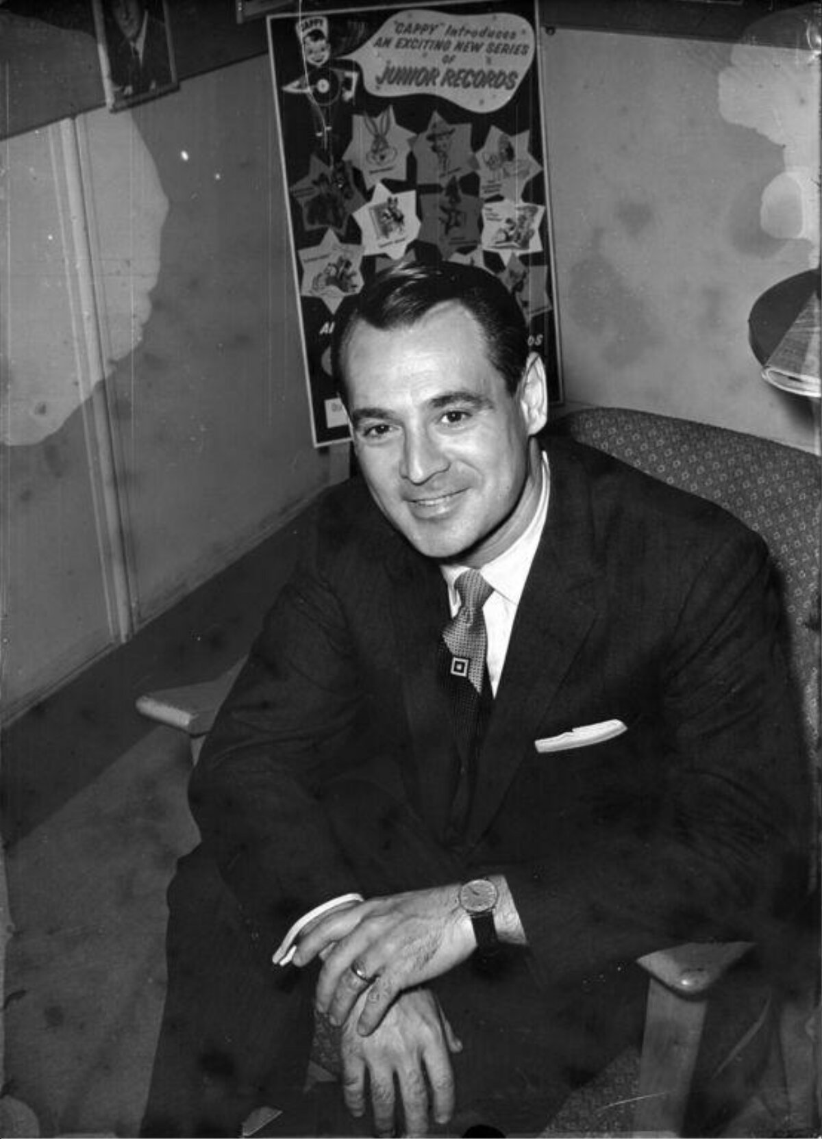 Vintage Portrait of Smiling Man in Suit