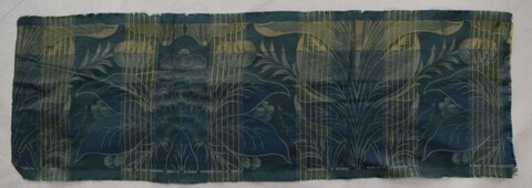 Antique Blue Floral Patterned Textile