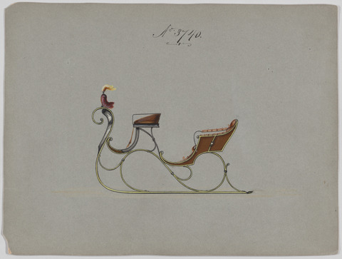 Vintage Sleigh Design Drawing