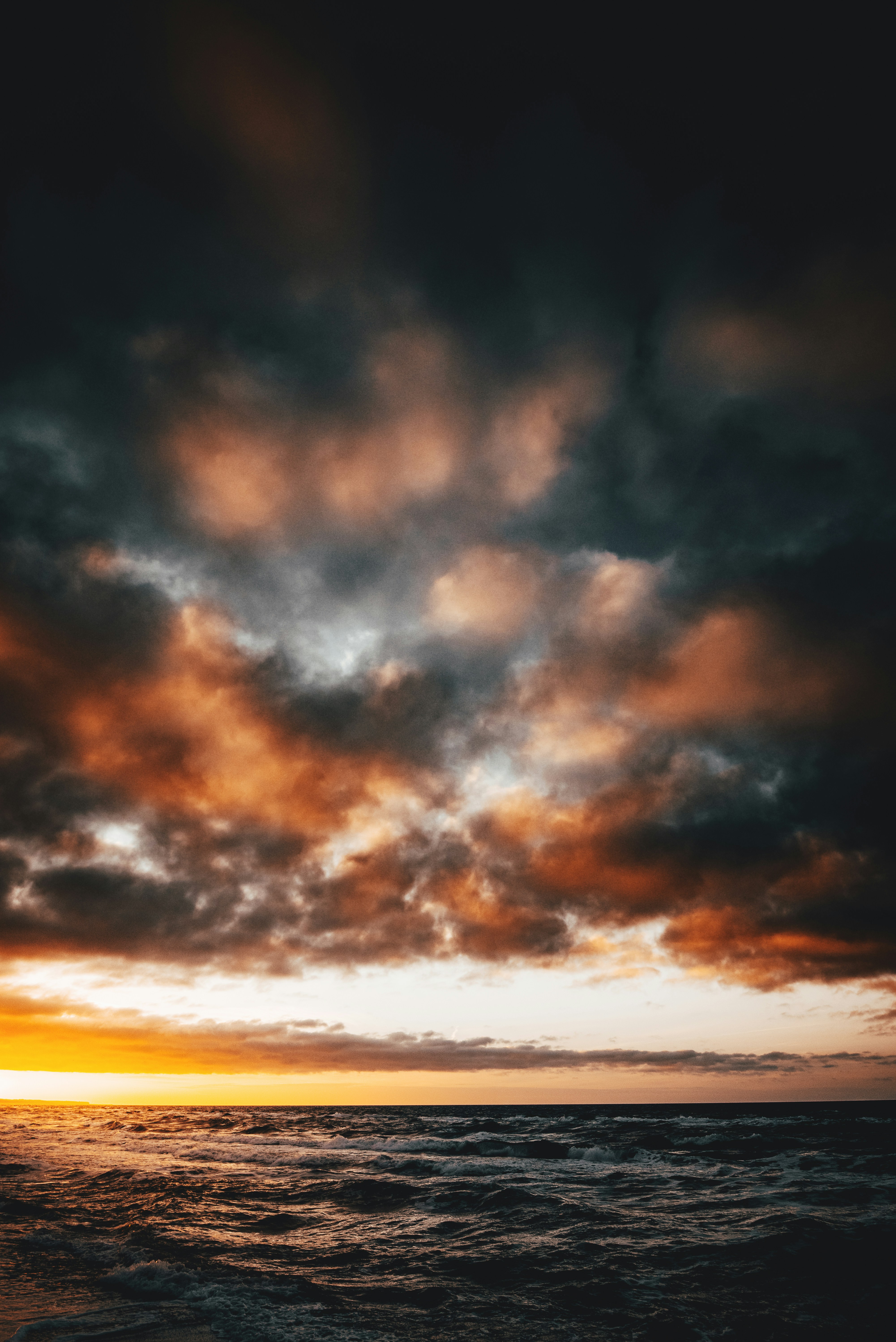 Stormy Sea at Sunset