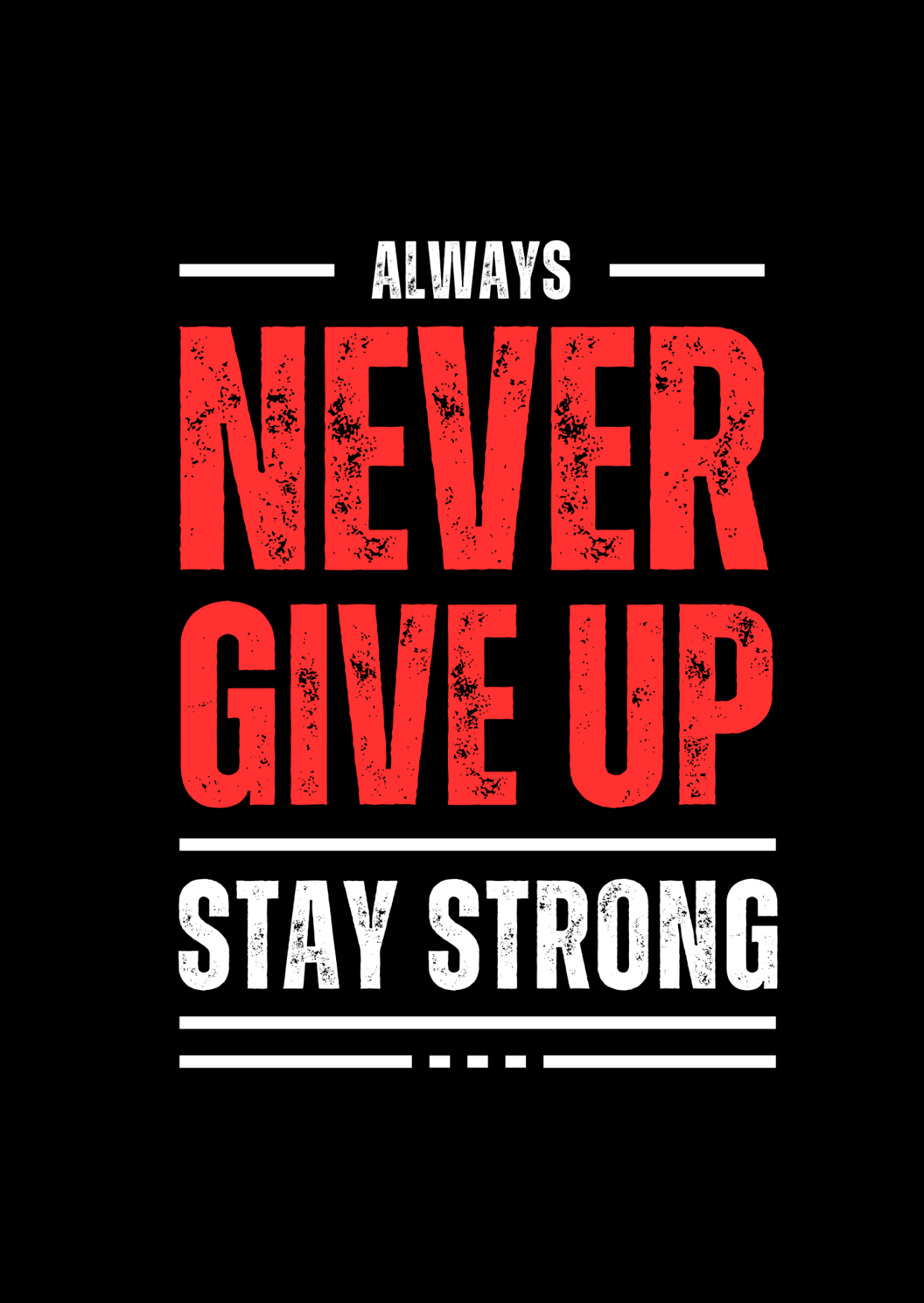 Never Give Up Motivational Poster