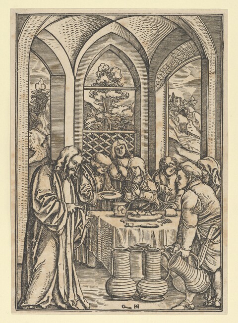 Miracle at Cana Woodcut