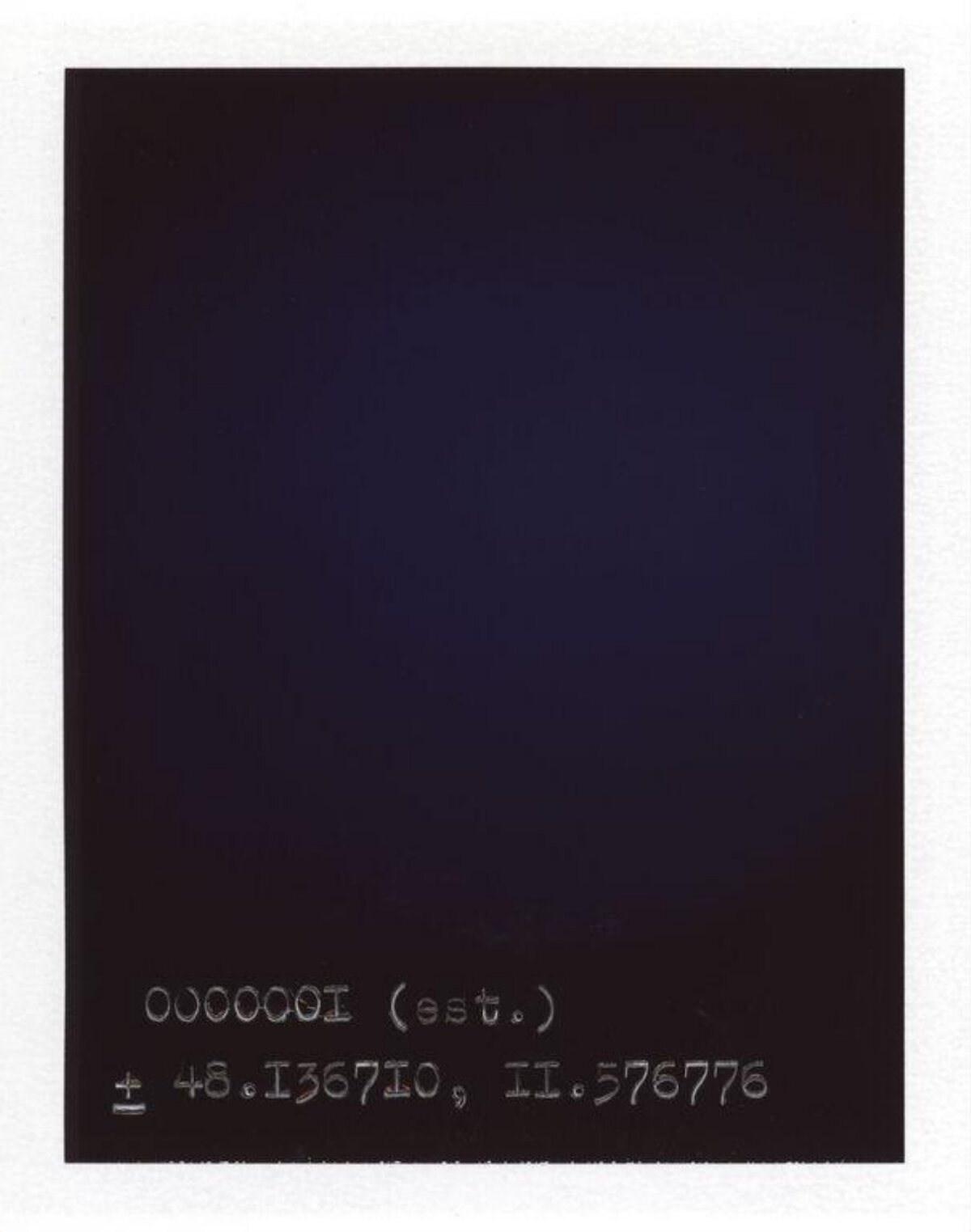 Handwritten Coordinates on Dark Background