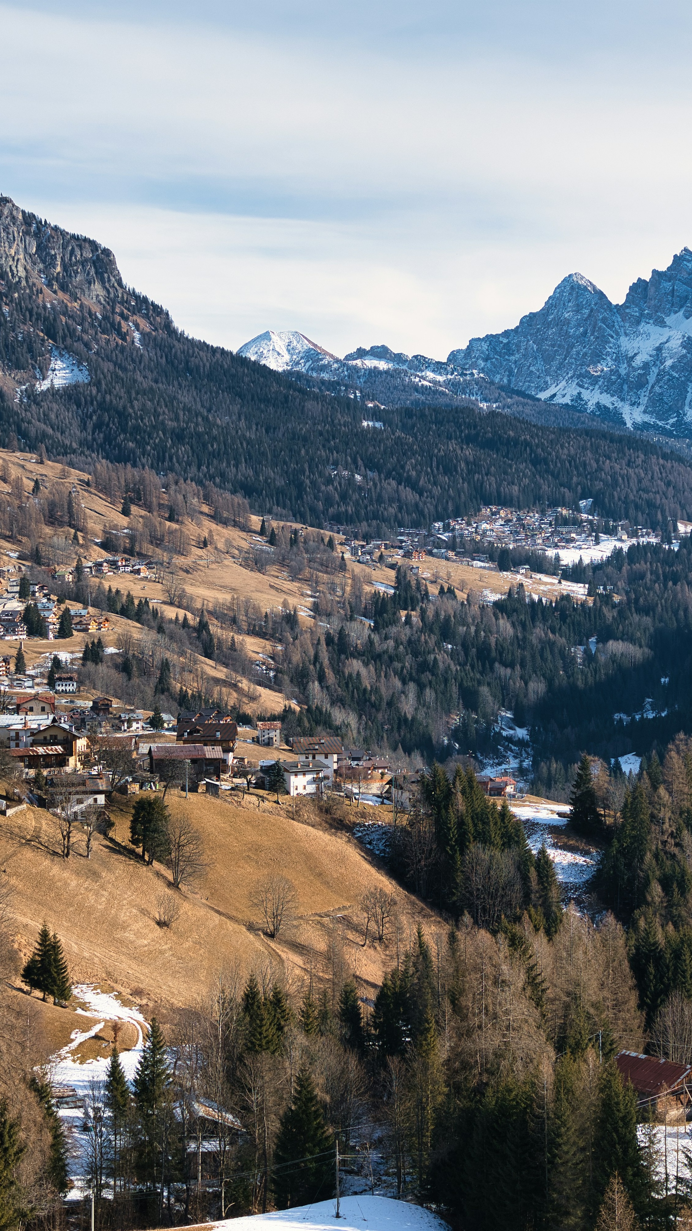 Alpine Mountain Village Landscape