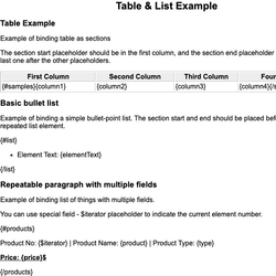 Table & List