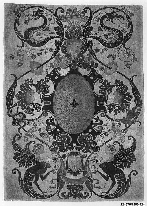 Symmetrical Mythical Ornament Design