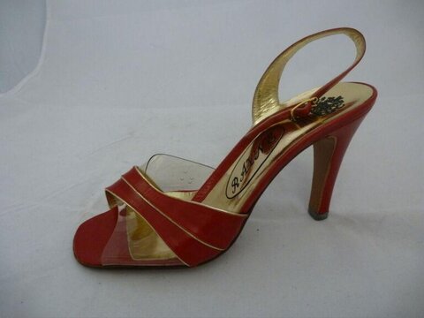 Red Slingback High Heel Sandal