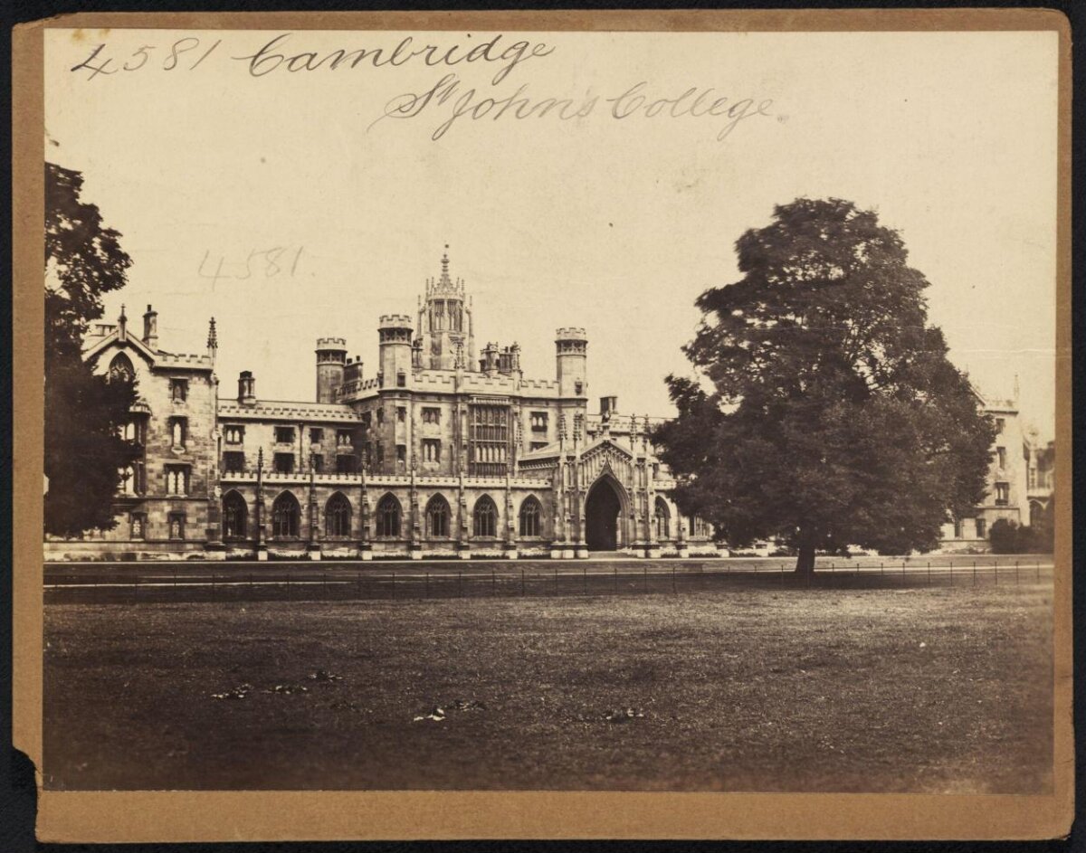 St John's College Cambridge Vintage View