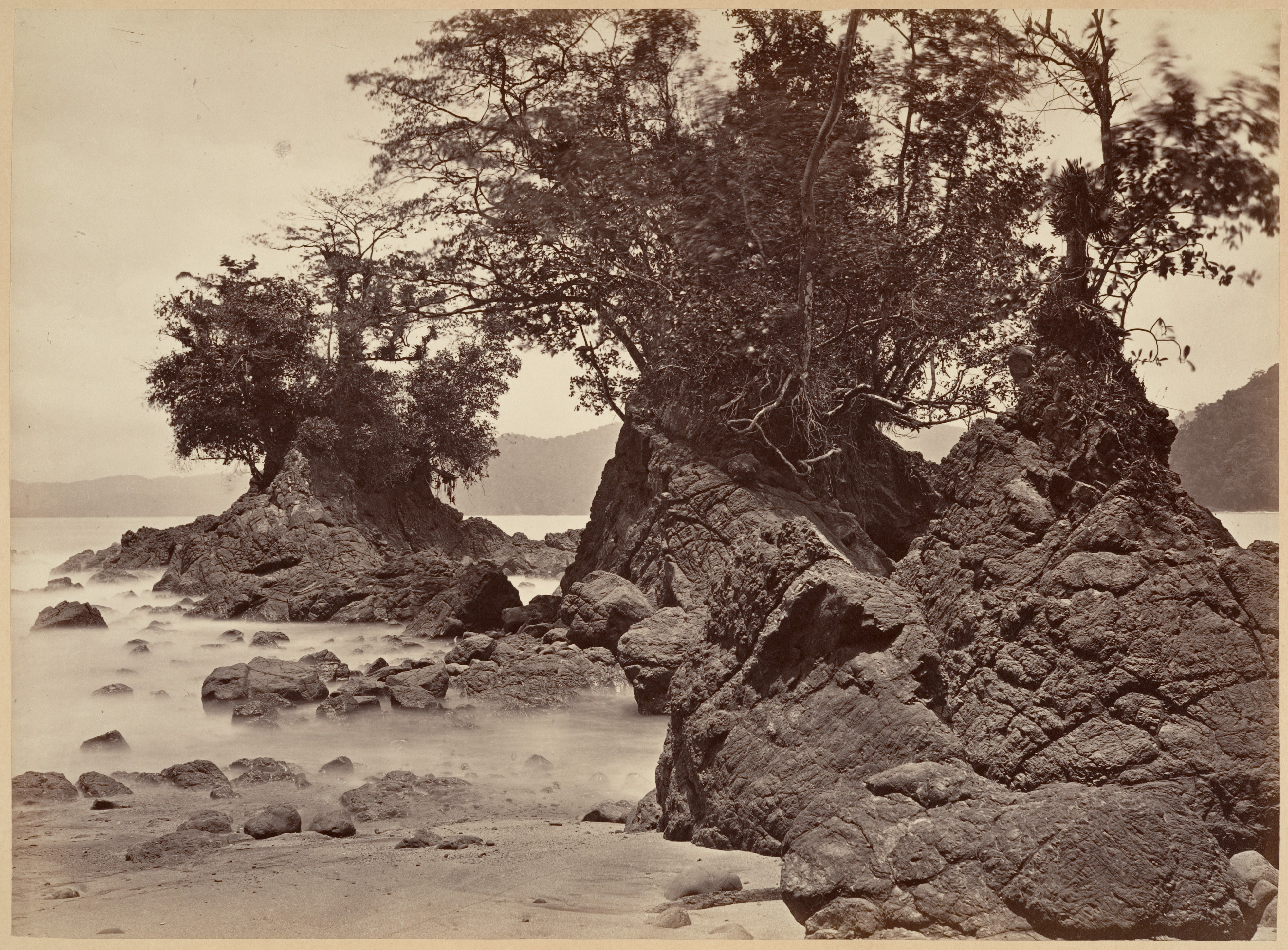 Vintage Rocky Coastal Landscape