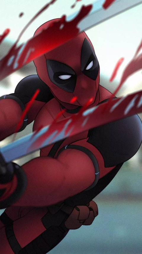 Deadpool with Bloodied Swords