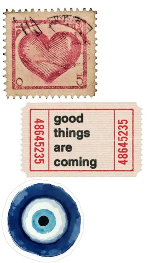 Vintage Positivity Themed Collage